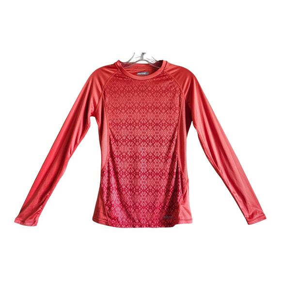 MARMOT Women M Crystal Shirt Top Activewear Ember Glow Long Sleeve Rashguard 34" - Picture 1 of 7